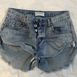 ONE TEASPOON LOW WAIST BANDITS DENIM SHORTS